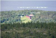 Saltø - closer view of
                      buildings in center of island